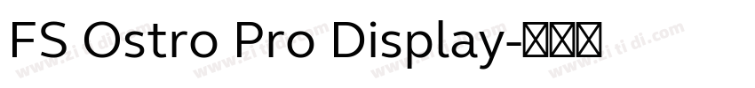 FS Ostro Pro Display字体转换
